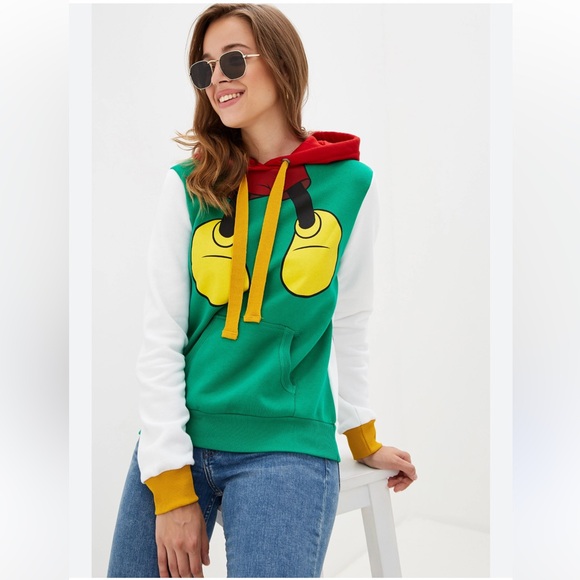 United Colors of Benetton X Disney Mickey Mouse Cotton Fleece Hoodie size S - Picture 1 of 13